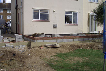 FOUNDATIONS AT THE REAR OF PROPERTY BY JFS, CHELSMFORD BUILDERS